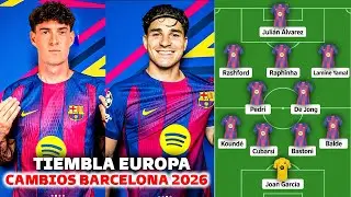 🚨EL PODEROSO ONCE DEL BARCELONA PARA EL 2026 - JULIAN ALVAREZ PROYECTO LAPORTA