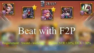 Lords Mobile Colosseum - Defeat Lore Weaver, Demon Slayer, Rose Knight, Petite Devil, Black Crow