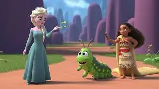 Elsa, Moana and the Caterpillar&rsquo;s Snowy Day 3 ❄️🌊 | Magical Kids Song | Sing-Along Fun
