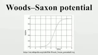 Woods&ndash;Saxon potential