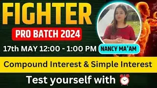 Fighter Pro batch 2024 |   Most Important questions on C.I & S.I| CLASS-7| #MATHS WITH NANCY