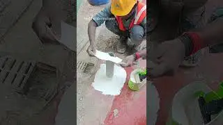 &ldquo;Kemperol Coating on Pipe | 100% Waterproofing Method#waterproofing#youtubeshorts#construction