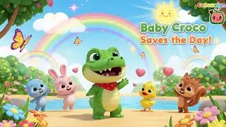 Baby Croco Helps Friends! 🐊 Cute 3D Nursery Rhymes Adventure for Kids | Nursery rhymes | fun