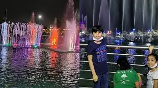 Dancing Fountain Show Taif||Saudi National Day 2020 Celebrations in Ar Ruddaf Park TAIF KSA