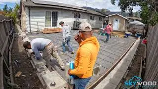 Stamped Concrete - Landscape Transformation - Skywood Landscaping
