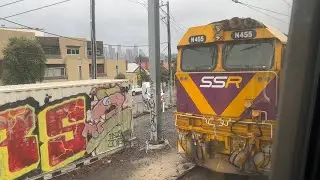 Metro Comeng Ride: Passing Through SSR N455 City of Swan Hill & N463 City of Bendigo at Kensington