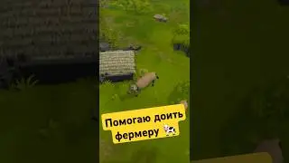 Помогаю доить фермеру 🐄 #townsmen #vr #strategy #citybuilder #middleage