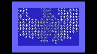 Commodore 64 Random Walk one-line program BASIC.