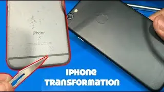 iphone 6s space gray to iphone 7 mate black fire tranformation | mobile skin wrap | color change