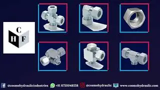 Hydraulic fittings, Elbow, Tee, banjo coupling, malestud coupling, union