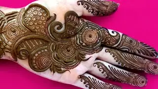 बॉर्डर एलिगेंट अरेबिक मेहंदी डिजाइन ll indian arabica mehandi design ll floral traditional rakhi mh