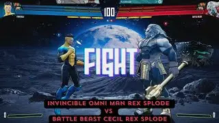 Invincible Omni Man Rex Splode vs Battle Beast Cecil Rex Splode - Invincible VS Closed Alpha