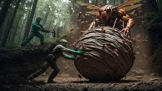 Giant Hornet: Explore and Remove Dangerous Wild Hornet Nests... #gianthornets #hornetnestremoval