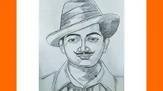 Bhagat Singh Drawing, How To Draw Shaheed Bhagat Singh, Step By Step (Outline Tutorial)