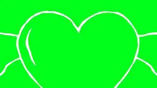 Hand Drawn Heart Line Animation  Green Screen Free to Use