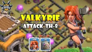 CONQUER TOWN HALL 8 WITH VALKYRIE! Th8 Valkyrie Attack  | Th8 War Attack Strategy