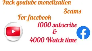 Scam for YouTube monetization for Facebook Messenger|| #scemer