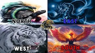 The Four Beasts and the Central Dragon of Chinese Mythology