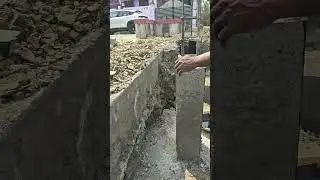 Bitumen coating for substructure #bitumen #concrete #paint #home