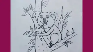 Koala easy drawing/How to draw a Beautiful Koala/Sketch 