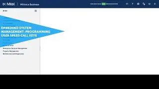 Embedded System Management: Programming User Speed Call Keys: MiVoice Business