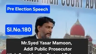 Mr.Syed Yasar Mamoon, Addl Public Prosecutor, Telangana High Court |Sl No.180| Telangana Bar Council