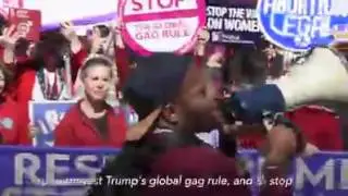 Crowd rallies in protest of Trump's global gag rule