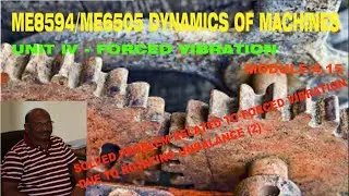 Solved Problem related to Forced Vibration due to Rotating Unbalance - DOM4.15 DOM in Tamil