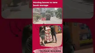 (Library News) Moving Boxes to new book storage