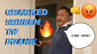 BROKEN TV SCREEN PRANK ON SAMOAN DAD 🤭😂 | Our very first prank!!