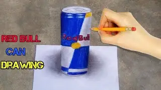Red bull can drawing easy stap by stap.real drawing red bull can for colorfull pencils.