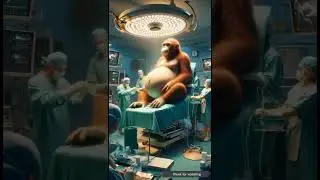 A pregnant monkey starts having severe stomach pain 😭 |  #shorts #ai #monkey