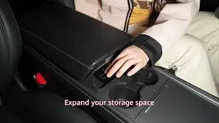 BASENOR Tesla Model 3/Y Sunglasses Holder Installation | Armrest Storage Box & Key Card Holder