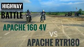 Apache 160 4V Vs Apache RTR180 (Highway battle) | Bareilly Vlogger