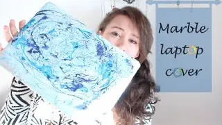Marble laptop cover - DIY