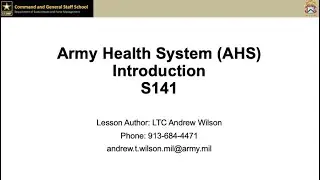 AY24 S141 Part 1: AHS Introduction