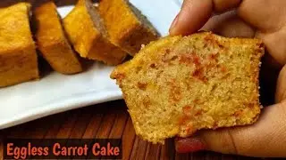 🥕Healthy Spongy Easy Carrot Cake, Carrot Cake Recipe/Super Soft & Moist/No Egg No Oven/Easy Cake