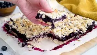 Keto Blueberry Crumb Bars