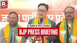 Union Minister Kiren Rijiju, UP BJP Chief Pankaj Chaudhary Press Briefing LIVE | G-RAM G Act