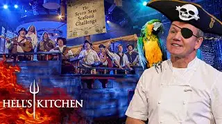Swashbuckling Cooks & Singing Buccaneers in the Seven Seas Seafood Challenge | Hell's Kitchen