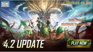 🔴PLATINUM TO CONQUER RANK PUSH|| SHAKUNI OP LIVE|| #bgmilive #shakunioplive