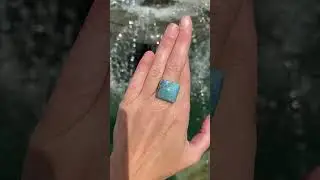 Кольцо с коллекционным Апатитом