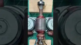 Magnet poles near speed fast DC motor working #automobile #science #dcmotor #magneticattraction