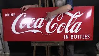 Original Vintage Coca-Cola Advertising sign @Auction Sunday, Jan. 4th, 2026, At 7PM