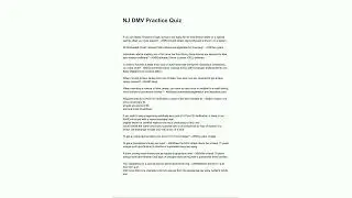 NJ DMV Practice Quiz  questions and answers rated A 202520266