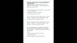 Ryanair Initial Topic 4 Exam Questions and Answers