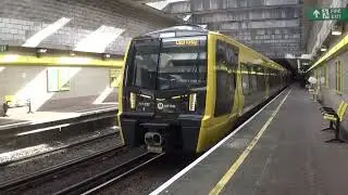 Conway Park Railway Station 777032 Merseyrail departs P3 on 2W11 on the 23rd March 2024