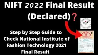 NIFT Final Result 2022 || How to check nift 2022 final Result ??? || NIFT update || #nift
