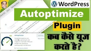 How to Use Autoptimize Plugin in WordPress | Autoptimize Site Speed Plugin Settings Tutorial