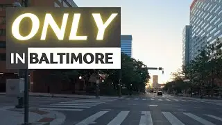 Amazing Downtown Baltimore Maryland Sunrise Drive | City Driving Tour